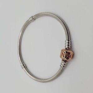 Pandora Bracelet with Rose Gold Clasp